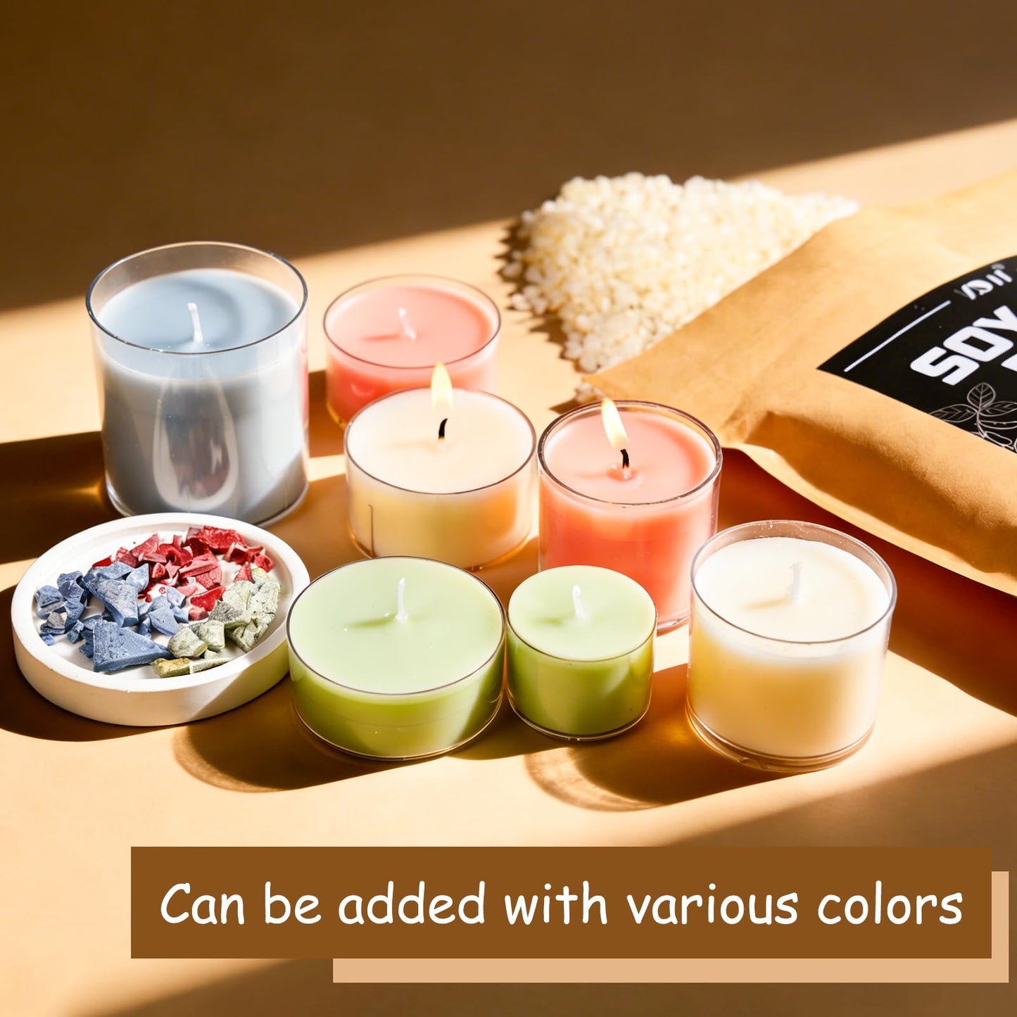KDW Soy Wax Beads for Candle Making 2.2lb Bag Natural Premium Granular for DIY Candle Making Clean Burning Low Soot