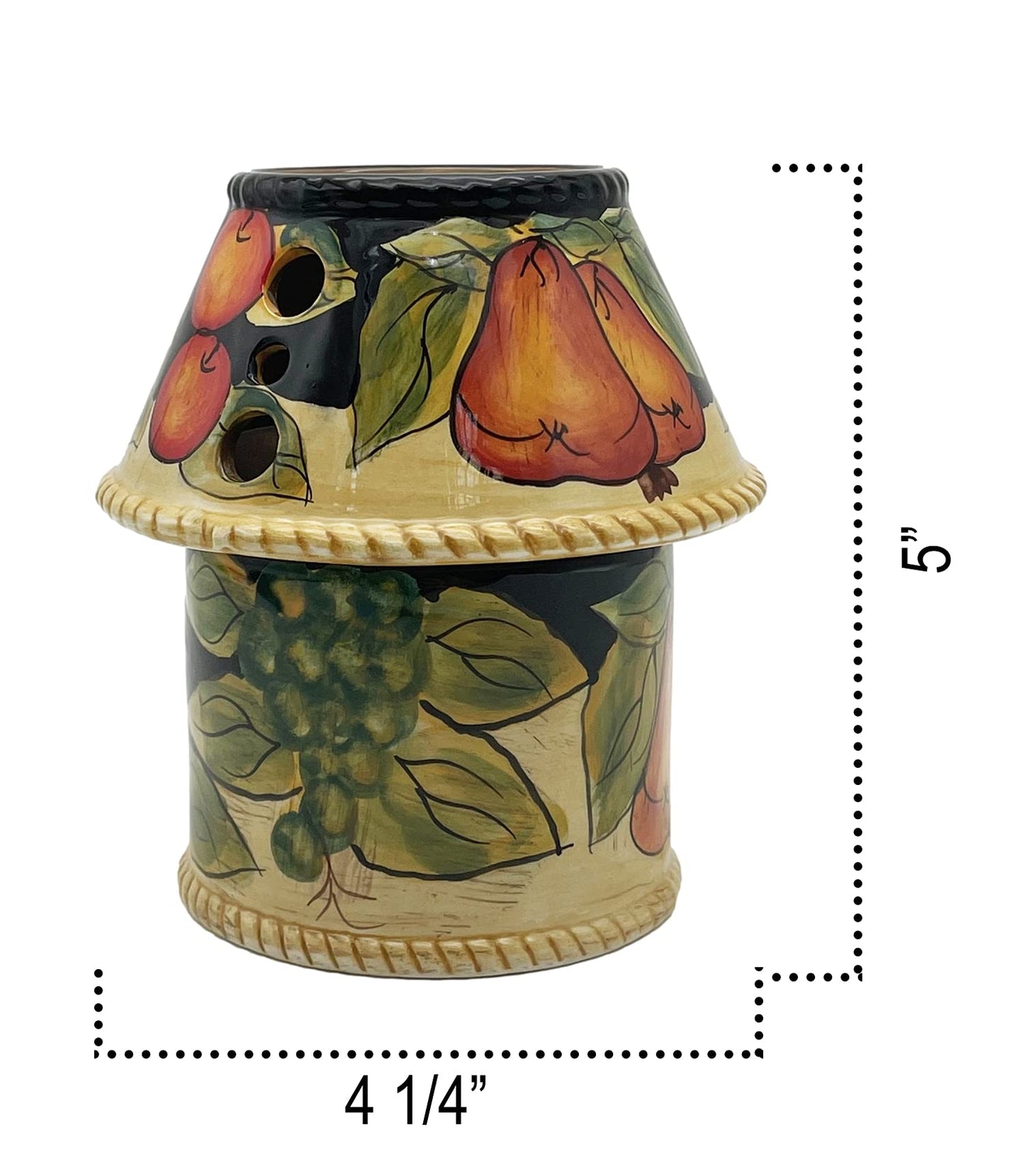 Casa Cortes Barcelona Collection Hand-Painted (#60 Candle JAR Holder)