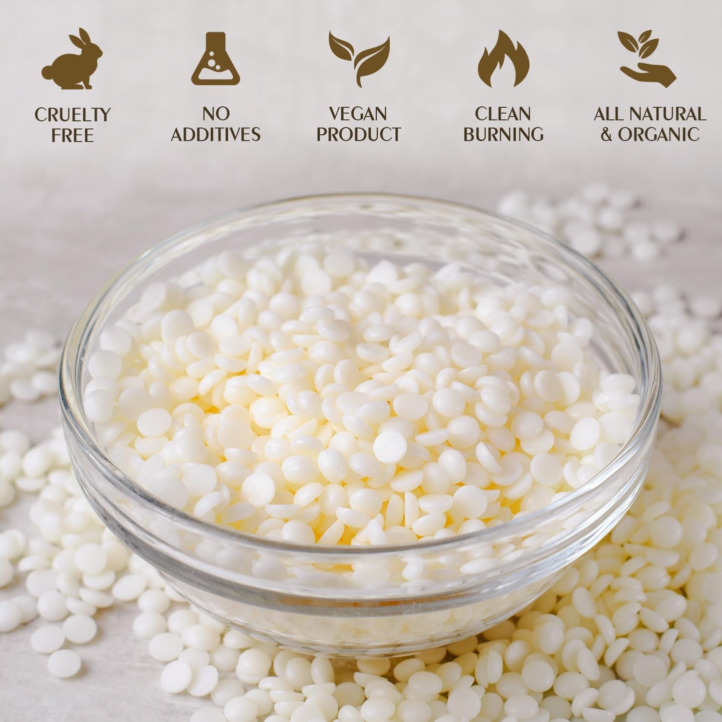Soy Wax, Waxcanpy Natural Soy Wax for Candle Making, Organic Candle Wax from Farm, No Additives, Harmless and Pure (5lb)