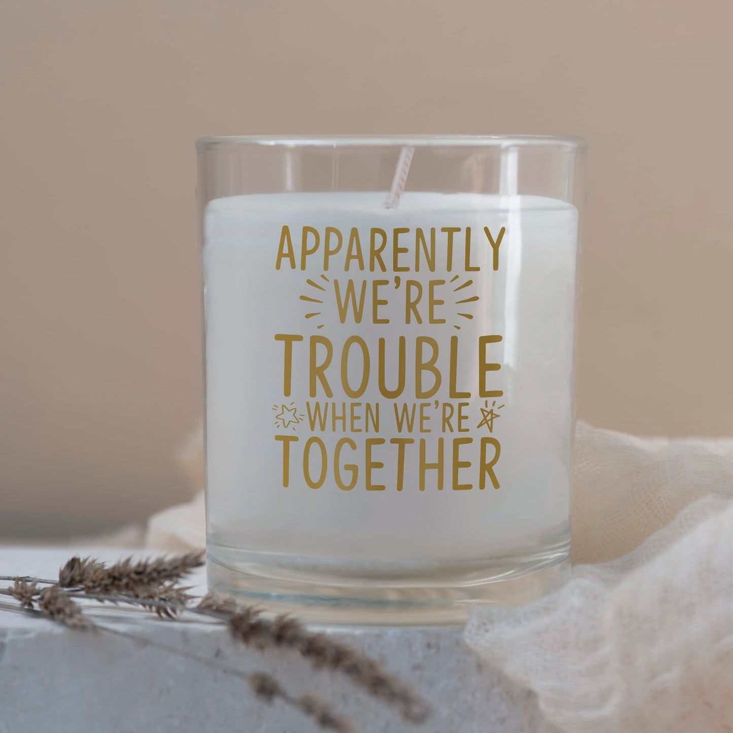 BAD BANANAS Friend Gifts for Women - We're Trouble When We're Together - Scented Candles for Best Friends, Besties, Sisters