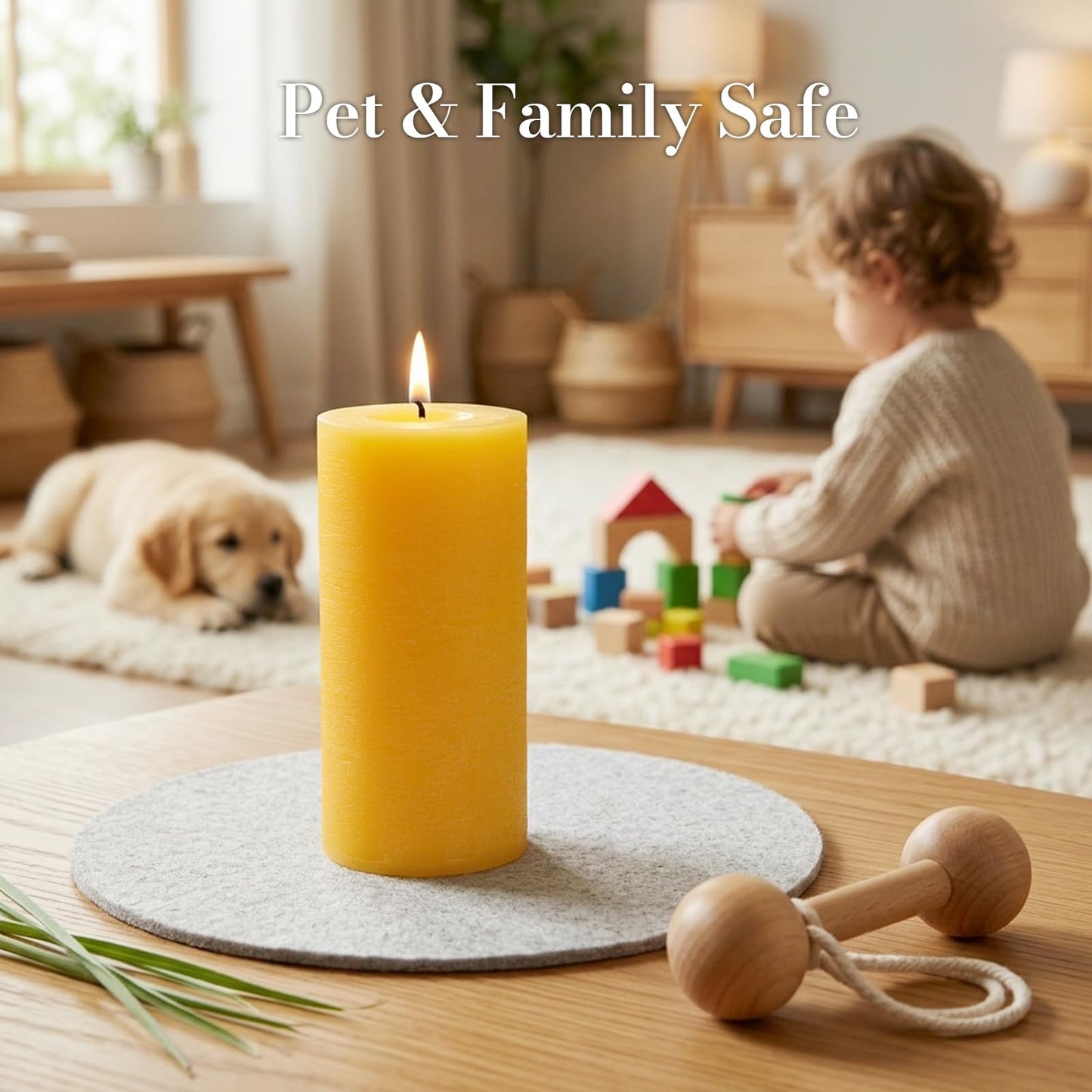 Citronella Candles Pillar, 2.8x6 Inch, 75 Hours Long Burn Time, Citronella Pillar Candle for Summer Home, Plant-Based Essential Oil Lemongrass Candle for Indoor/Outdoor