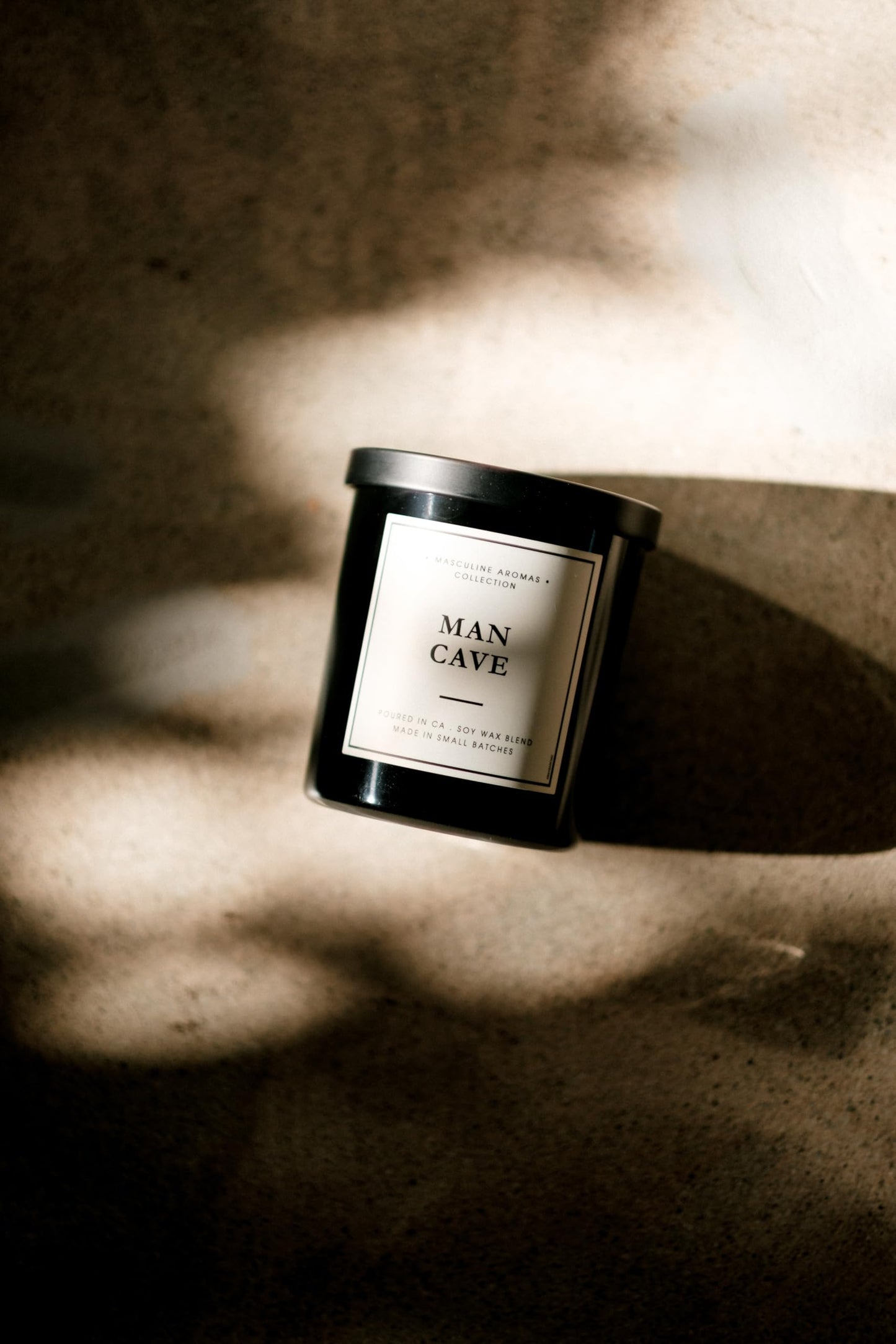 LEOBEN CO – Man Cave Scented Mens Candle – 9oz, Masculine Collection Design – 50 hr Burn Time – Poured in California Using Vegan Soy Wax and Essential Oils – Made in Small Batches