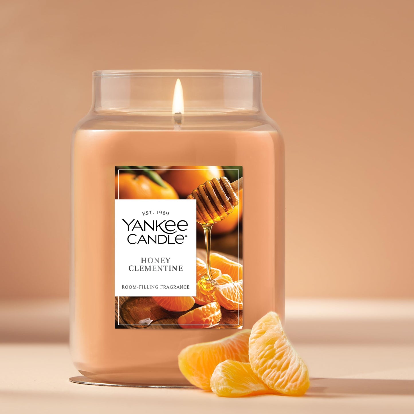 Yankee Candle Honey Clementine Scented Candle, 22oz Large Jar with up to 150 Hour Burn Time, Giftable