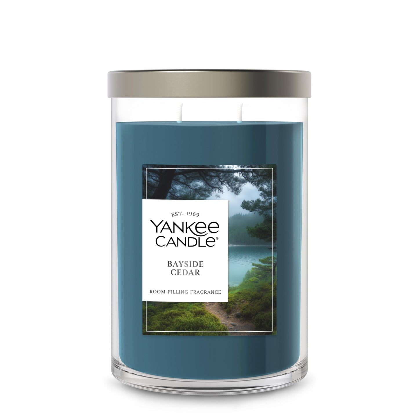 Yankee Candle Large Tumbler Scented Candle with up to 80 Hour Burn Time, Premium Plant Wax Blend for Consistent Burn, 20 oz Tumbler Candle with Room Filling Fragrance, Bayside Cedar