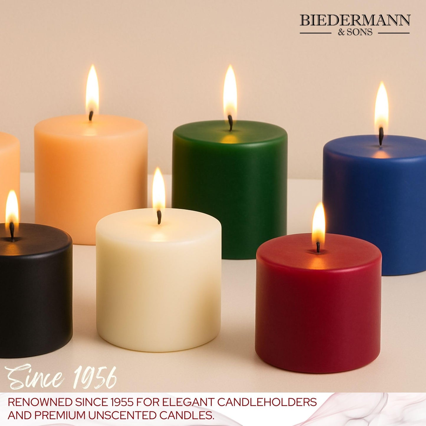 Biedermann & Sons Geometric Glass Candle Holders (Set of 4), Silver Gray with Gold Interior, 4 Inch Diameter x 5 Inch Tall, Pillar Candle Holder Decor for Tables and Shelves