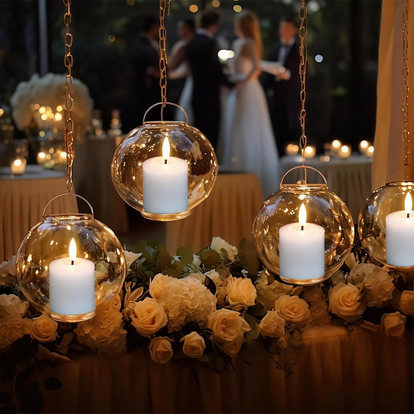 GenSwin Real Wax Tea Lights Candles Battery Operated, Flameless LED Tealights Candles with 6H Timer, 10 Pcs Battery Tea Lights with 3D Flame for Christmas Holiday Home Decor(Ivory, D1.6” x H2”)