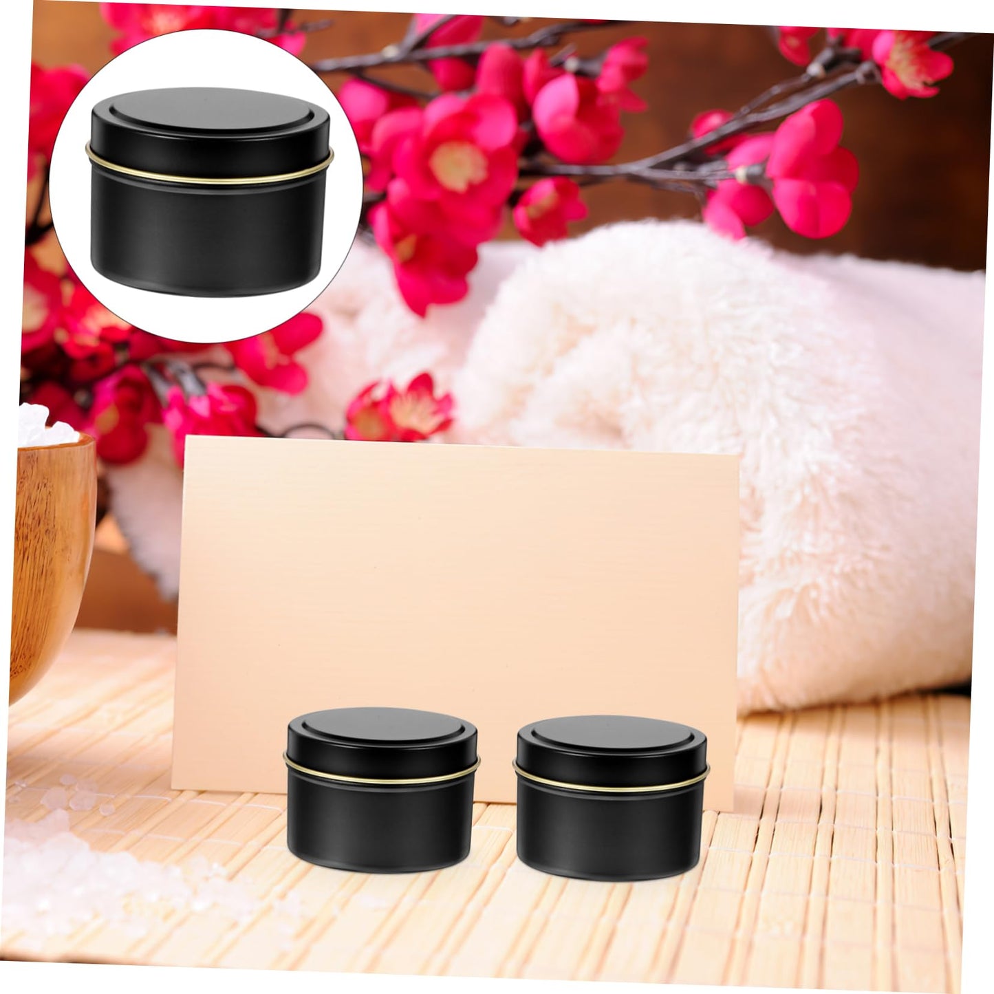 HAKIDZEL 4pcs Metal Can Candle Jars Aromatherapy Candle Holder Diy Tealight Tins