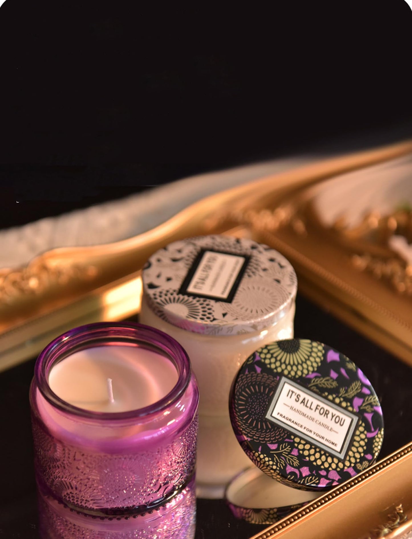 Embosse Scented Candle Glass in Jar,230G Perfume Floral Soy Wax Aroma Candle for Wedding Anniversaries Birthday Holiday Home Decor,Prefect Gift for Meditation Stress Relief Mood