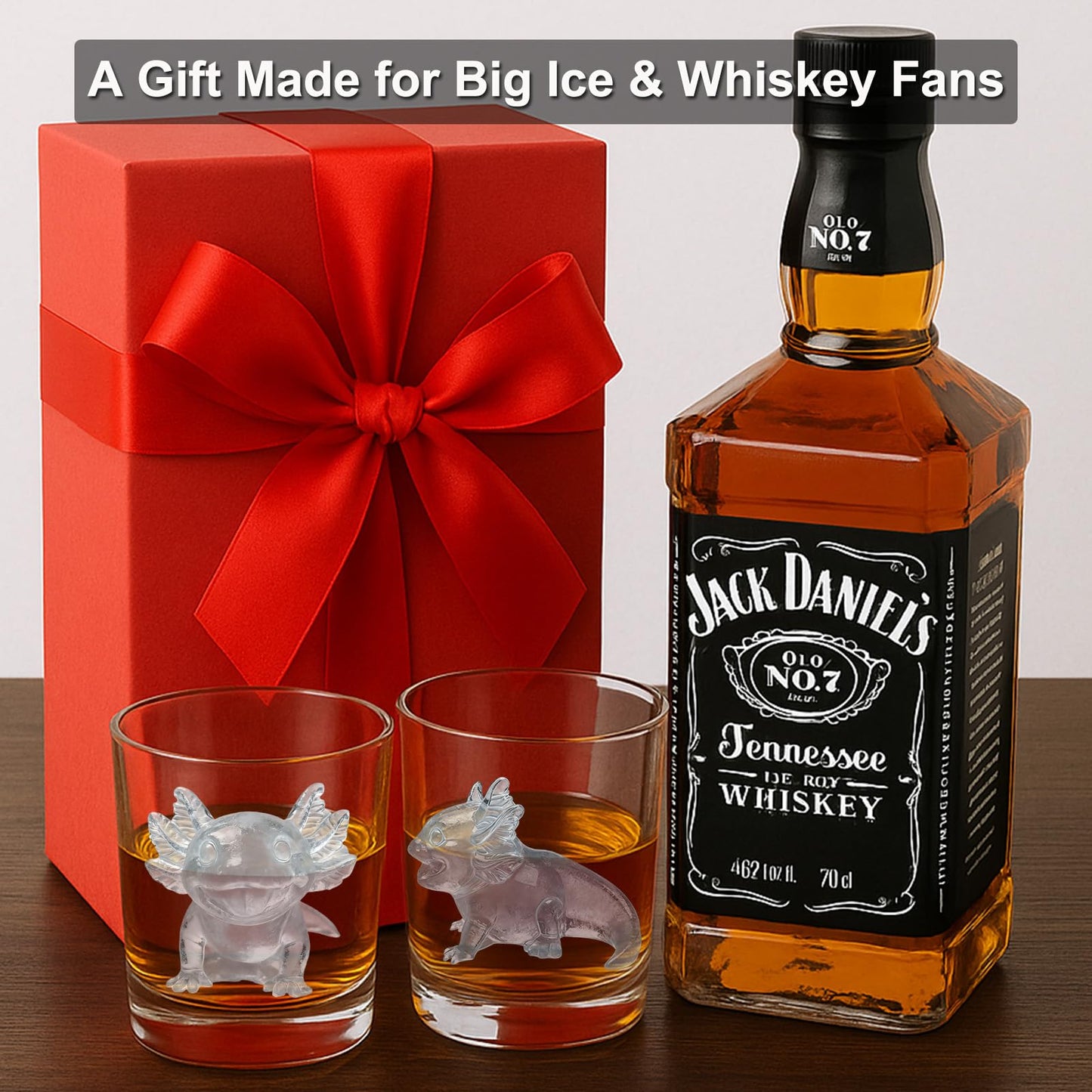 SIUPER 3D Axolotl Ice Cube Silicone Molds Tray for Whiskey, Cocktail, Drink, Bar; Rich Details. Fun Animal Mold for DIY Craft Taba Squishy Chocolate Soap Candle Resin Gift for Women Girls Boys; 2 Pack