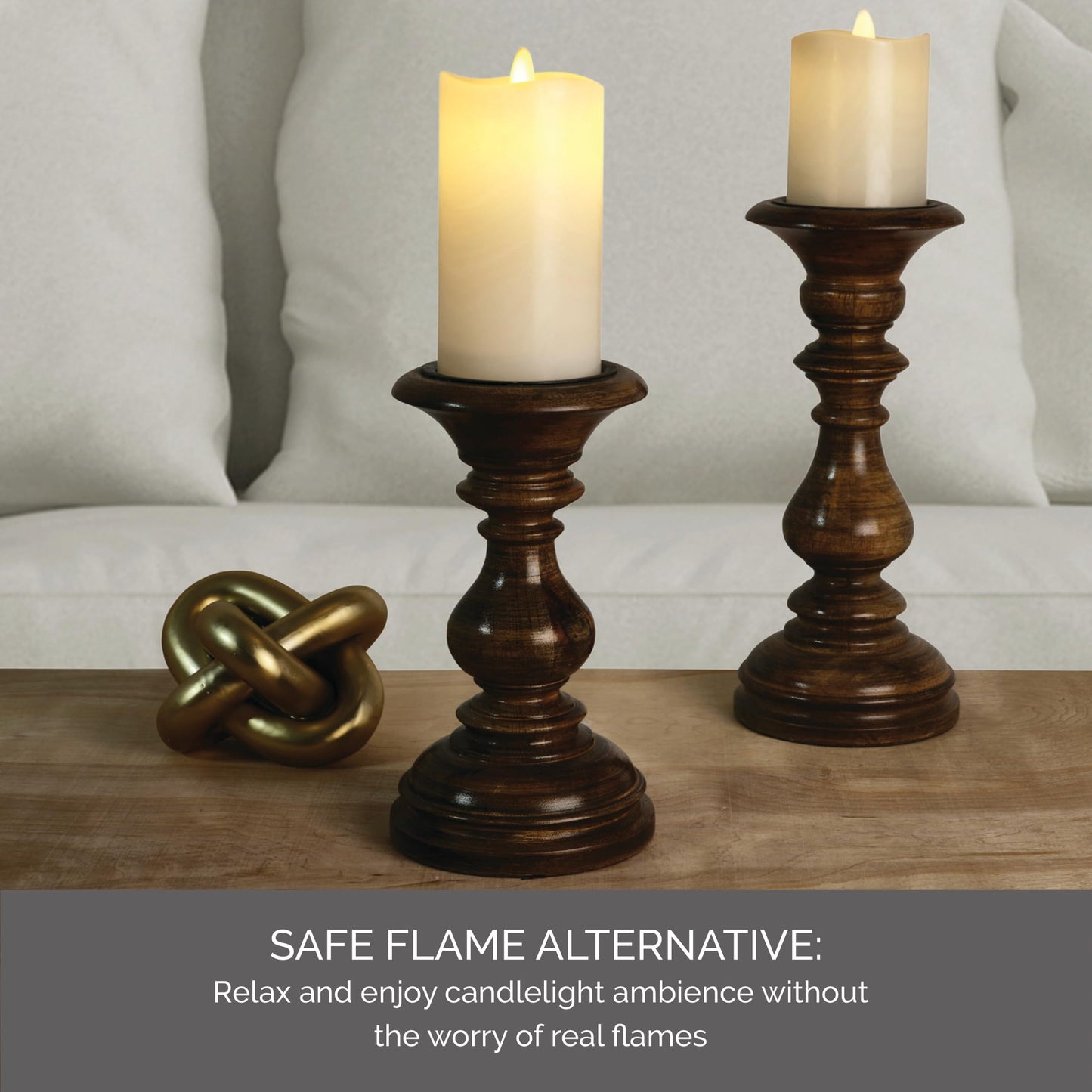 Mikasa LED Wax Pillar Candle, 3 x 6 Inch White Flameless Candle with Dancing Flame Effect, 5-Hour Timer, Battery Operated Candle for Home Decor and Table Decor