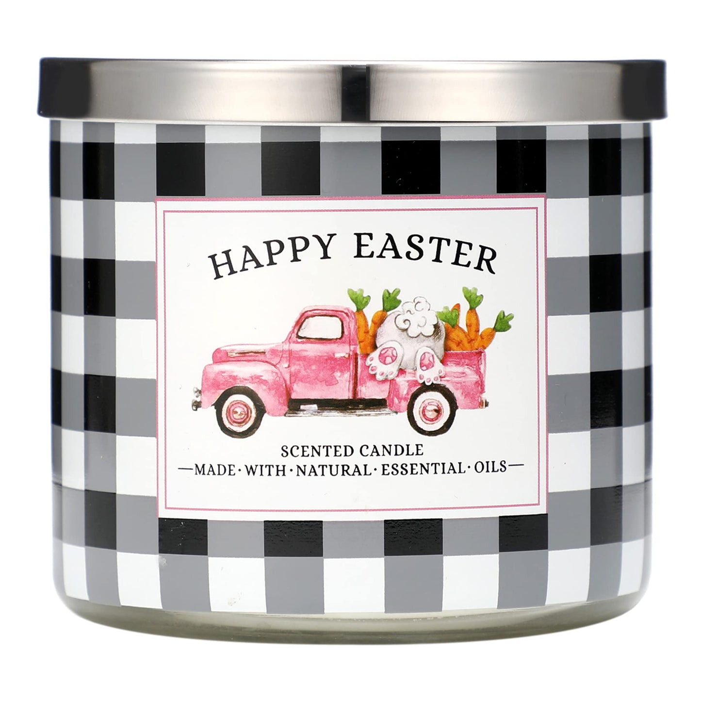 Easter Candle, Lilac Scented Candle, Spring Candles, Happy Easter Candles Gift for Women, 3 Wick 14 oz Large Jar