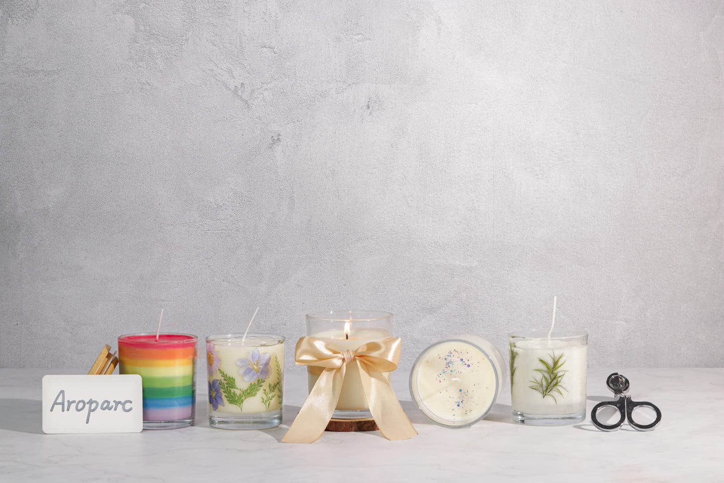 Aroparc Bulk Candle Jars with Lids, 12PCS 10oz DIY Container Tumbler Jar for Candle Making Supplies - Clear Dishwasher Safe