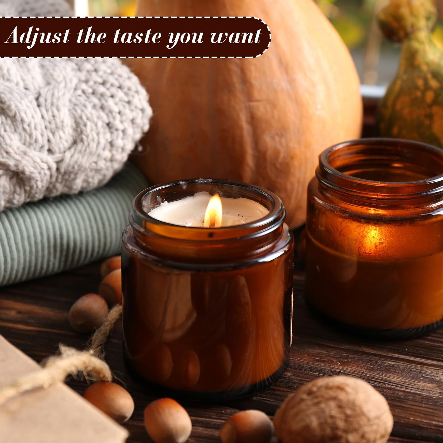 Zhehao 24 Pcs Glass Candle Jars with Lids Bulk, Round Empty Candle Container Tins, Dishwasher Safe and Leakproof DIY Crafts(Amber,Gold,4 oz)