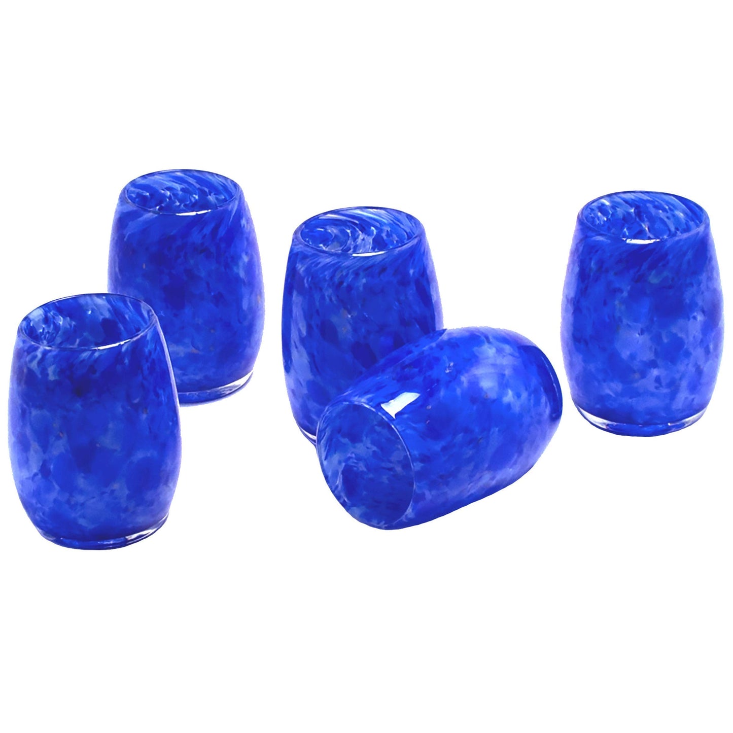 Totally Blown Glassworks Votive Candle Holder, Tea-Light, Handmade Blown Glass, Accent Vase, Centerpiece, Home Decor, Artist Dehanna Jones, Seattle, WA. (Belltown Blues)