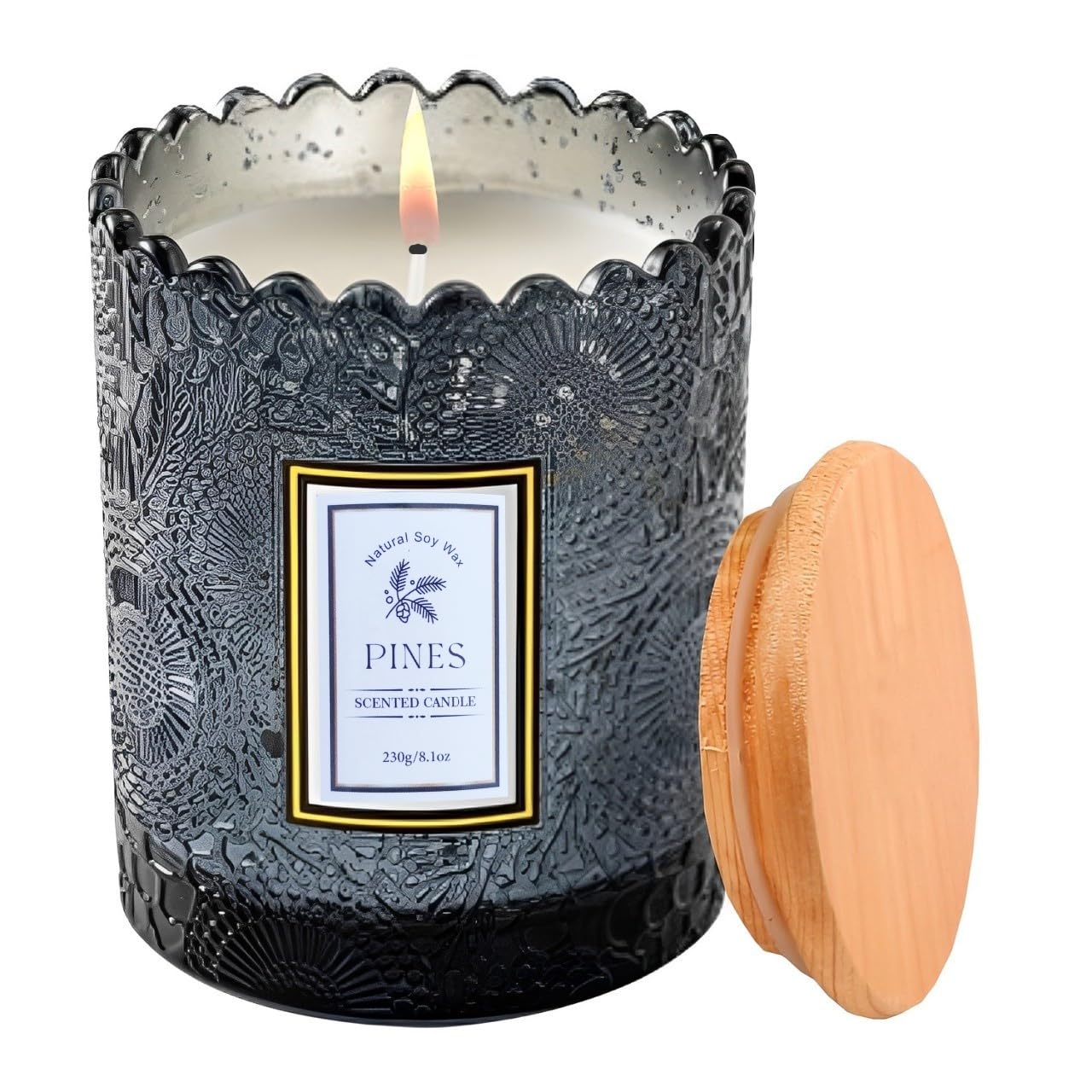 ANGKMA Father's Day, Valentine's Day & Christmas Candles, Natural Soy, 8.1 oz, 60 Hrs, French Cedar