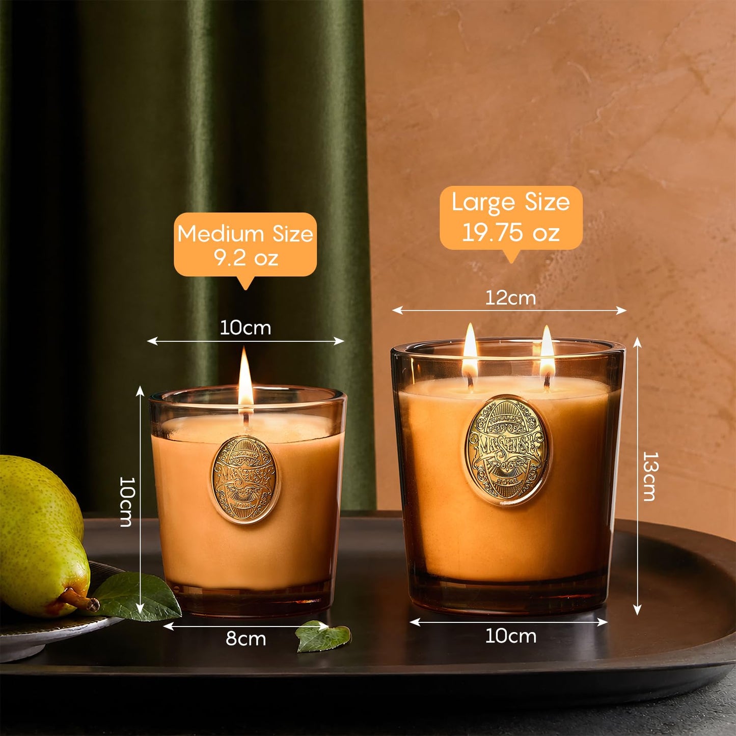 M&SENSE Natural Soy Candle | Hot Cocoa & Brown | 9.2 oz, 50H Burn Time | Luxury Scented Candle for Relaxation, Gifting, Home Décor | Ideal for Bedroom, Office, Party Ambiance
