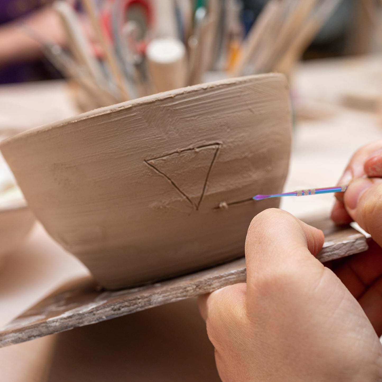 HARFINGTON 11pcs Wax Carving Tool 4.75" Double-Headed Stainless Steel Sculpture Tools Kit Modeling Engraving Sculpting Spoons for Clay Pottery Crafts Shaping, Black Plated