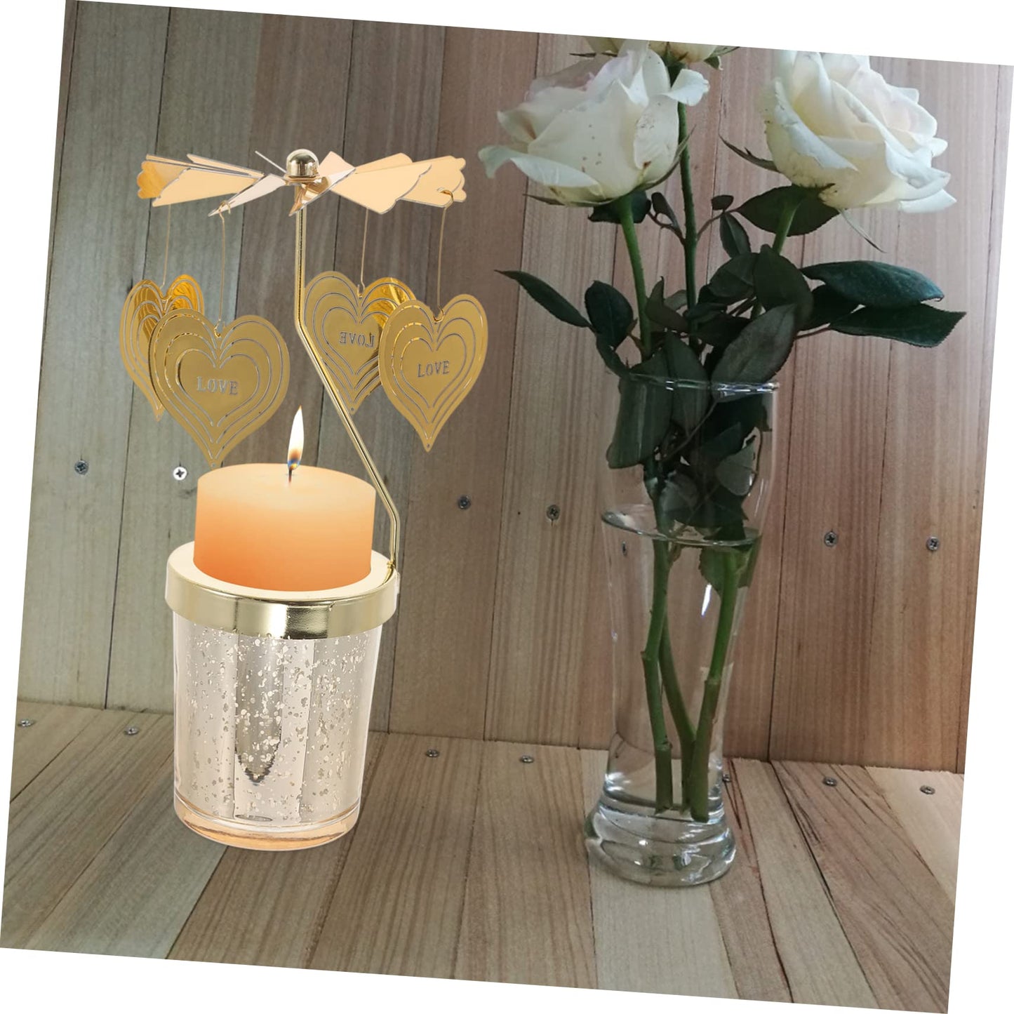 Ciieeo 2pcs Rotating Candle Holder Assembly Elegant Design for Valentine Day Weddings Home Decor and Special Events Romantic Tabletop Candlestick Stand