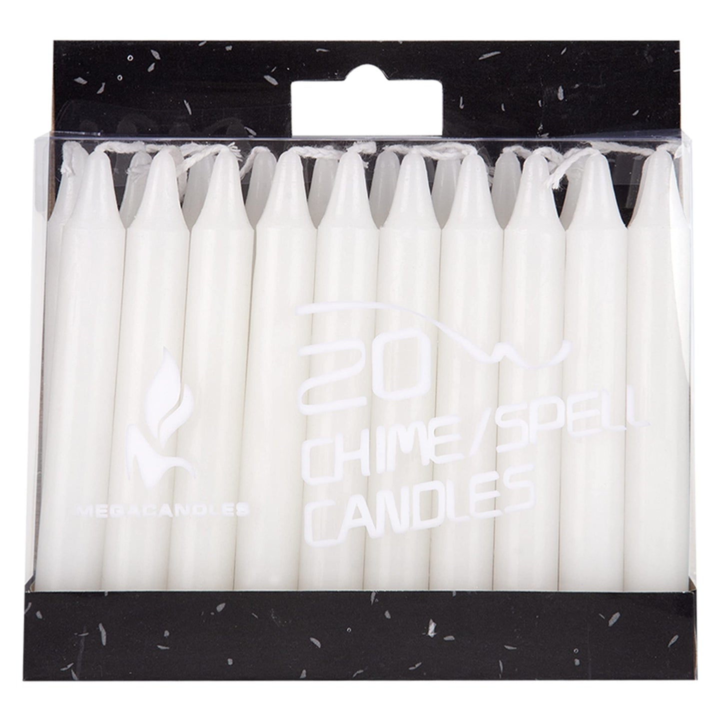 Mega Candles 20 pcs Unscented White Exquisite Mini Taper Spell Candles, 4 Inch Tall x 1/2 Inch Diameter, Magic Chimes, Enchantment, Casting Rituals, Witchcraft, Wiccan, Altar, Metaphysical