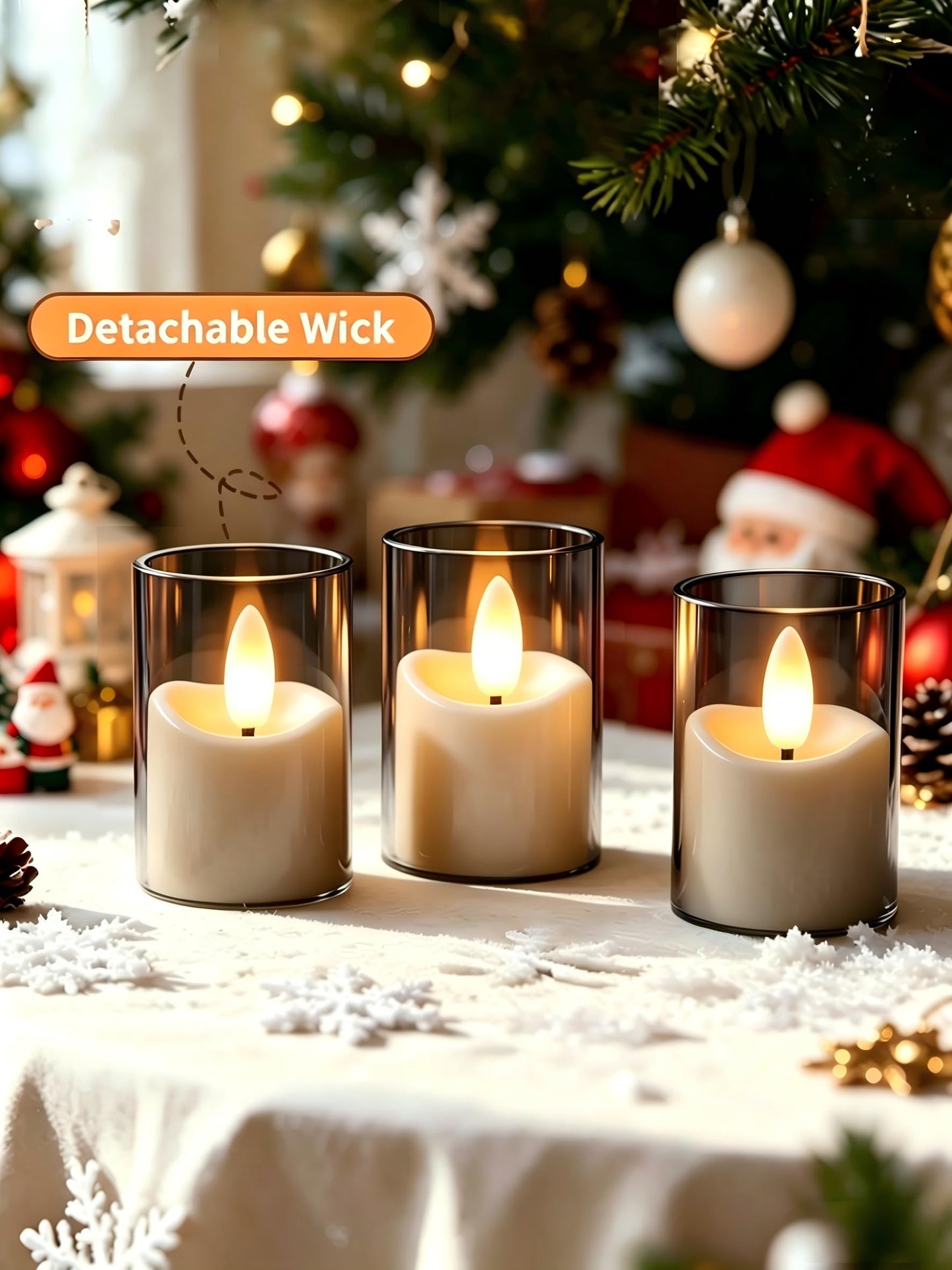 YTRUSTIX Rechargeable Flameless Tea Light Candles with Timer Remote, 1.7"x2.5" Acrylic Small Votive Electric LED Candles Battery Operated for Home Aniversary Wedding Holiday Decor (Pack of 6, Gery)