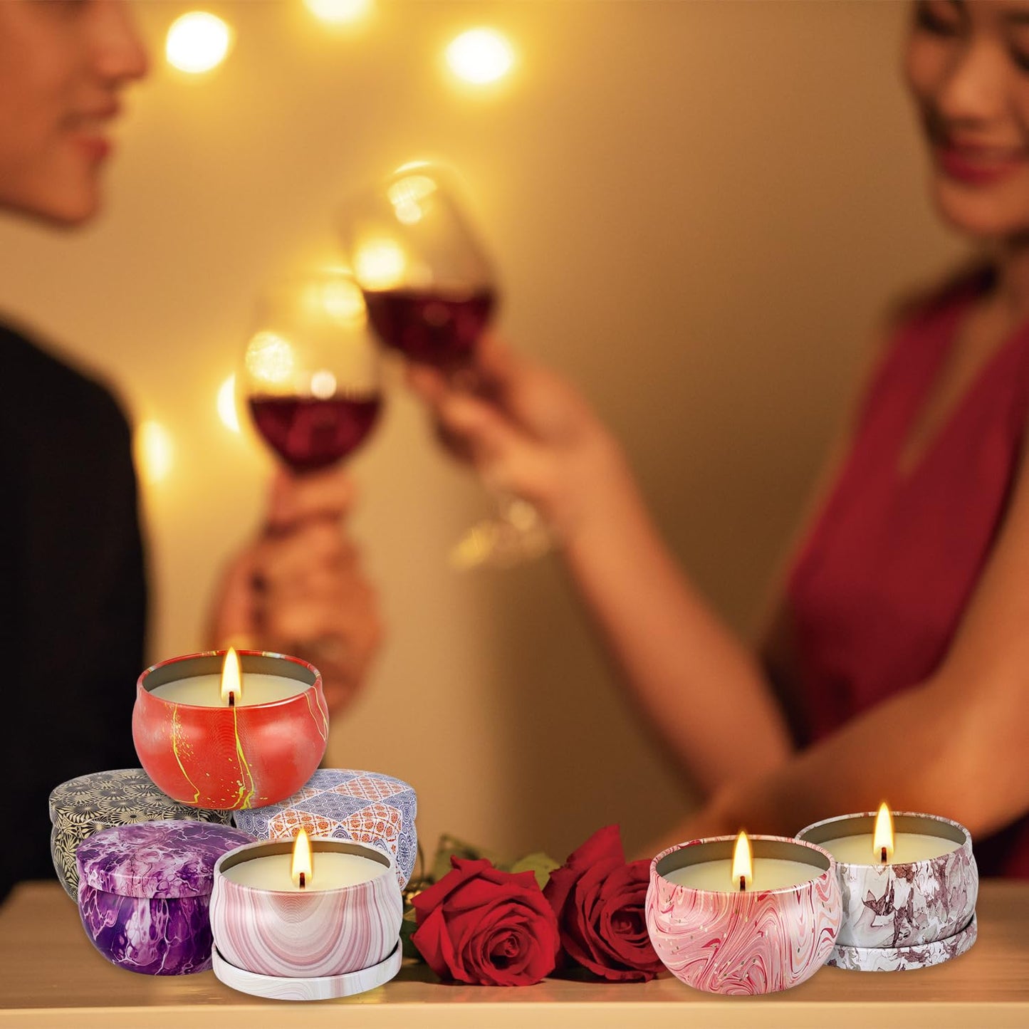 24-Piece Smokeless Scented Candle Set with 8-Hour Burn Time Each, Ideal for Home Decor,Festival Gifts and Birthdays Gifts- Premium Aromatherapy Candle,2.5oz
