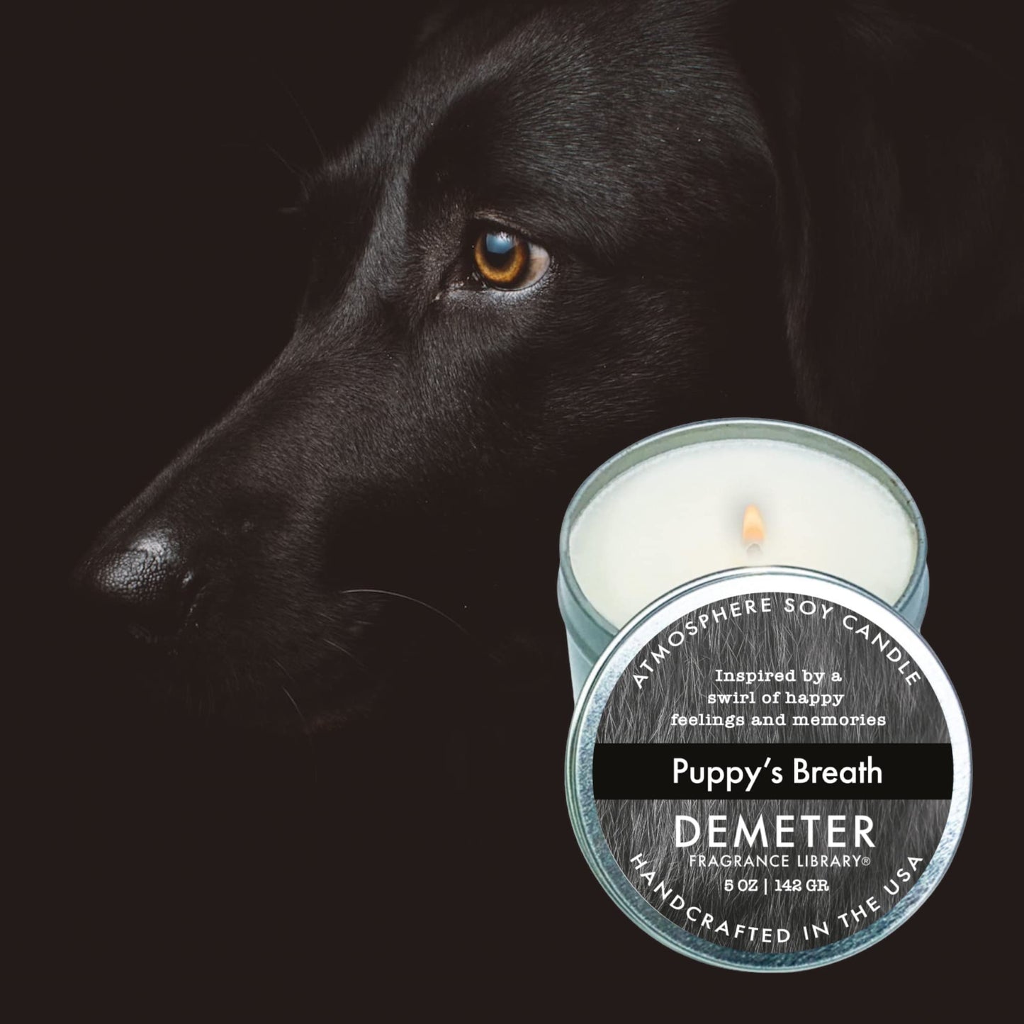 DEMETER Puppy's Breath Soy Candle, Scented Candles with Unique Fragrance, Perfect for Aromatherapy and Home Decor, Cute Candles for Travel and More