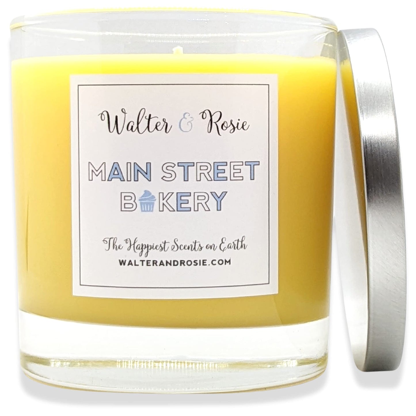 Walter & Rosie - Main Street Bakery Candle 11 oz - Sweet Aroma of Vanilla Cake - Soy Wax Blend - Burns Up to 40 Hrs - Highly Fragrant Candle - Long Lasting - Theme Park Inspired