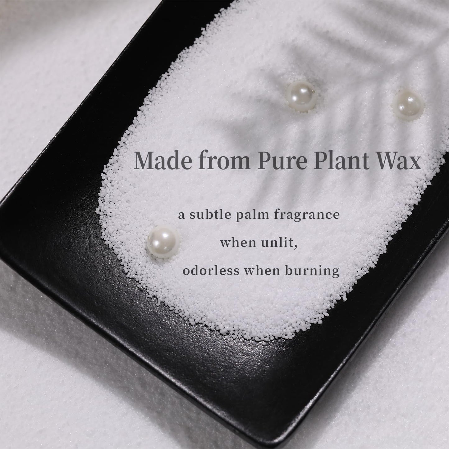 LAMORGIFT 8LB Candle Sand- White Candle Beads, Sand Wax for Wedding Decor, Pearled Candles with Wicks (50 Pcs) & Wooden Spoons, Unscented for Powder Candle Making, Candles Refill Kit