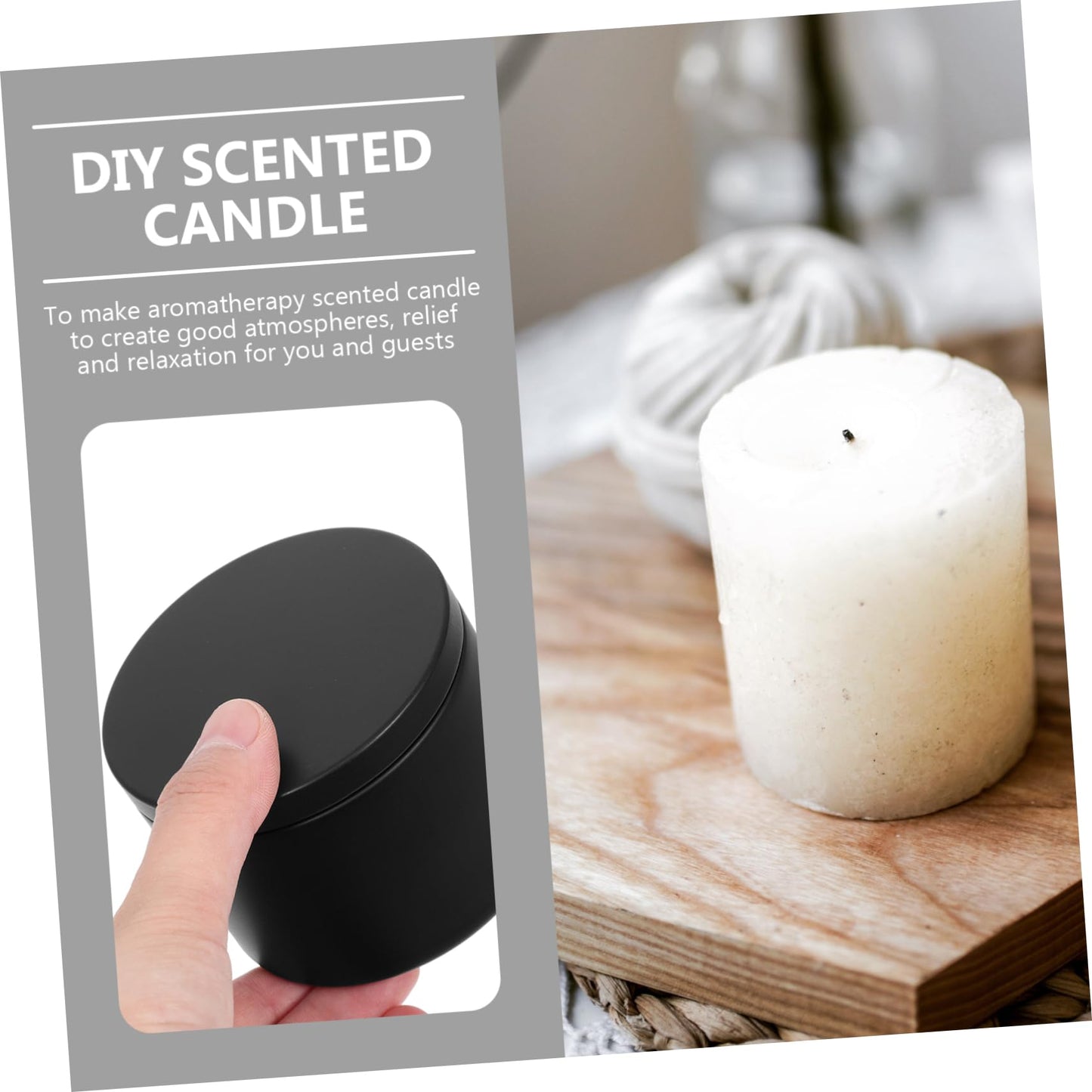 OHPHCALL 3pcs Metal Candle Jars Lids Practical Iron Candle Containers for Home Decor Parties and Weddings Elegant and Reusable Storage for Candies