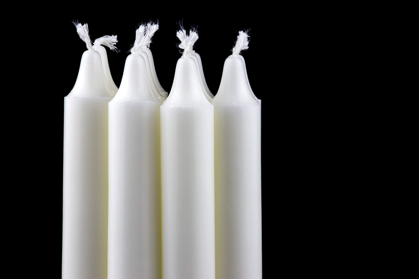 PARNOO 8" White Unscented Tapered Candles, 40 Pcs 7-Hour Long Burn Time, Dripless & No Soot - Hand-Dipped Tall Candles for Weddings, Dinners, Parties, & Special Occasions