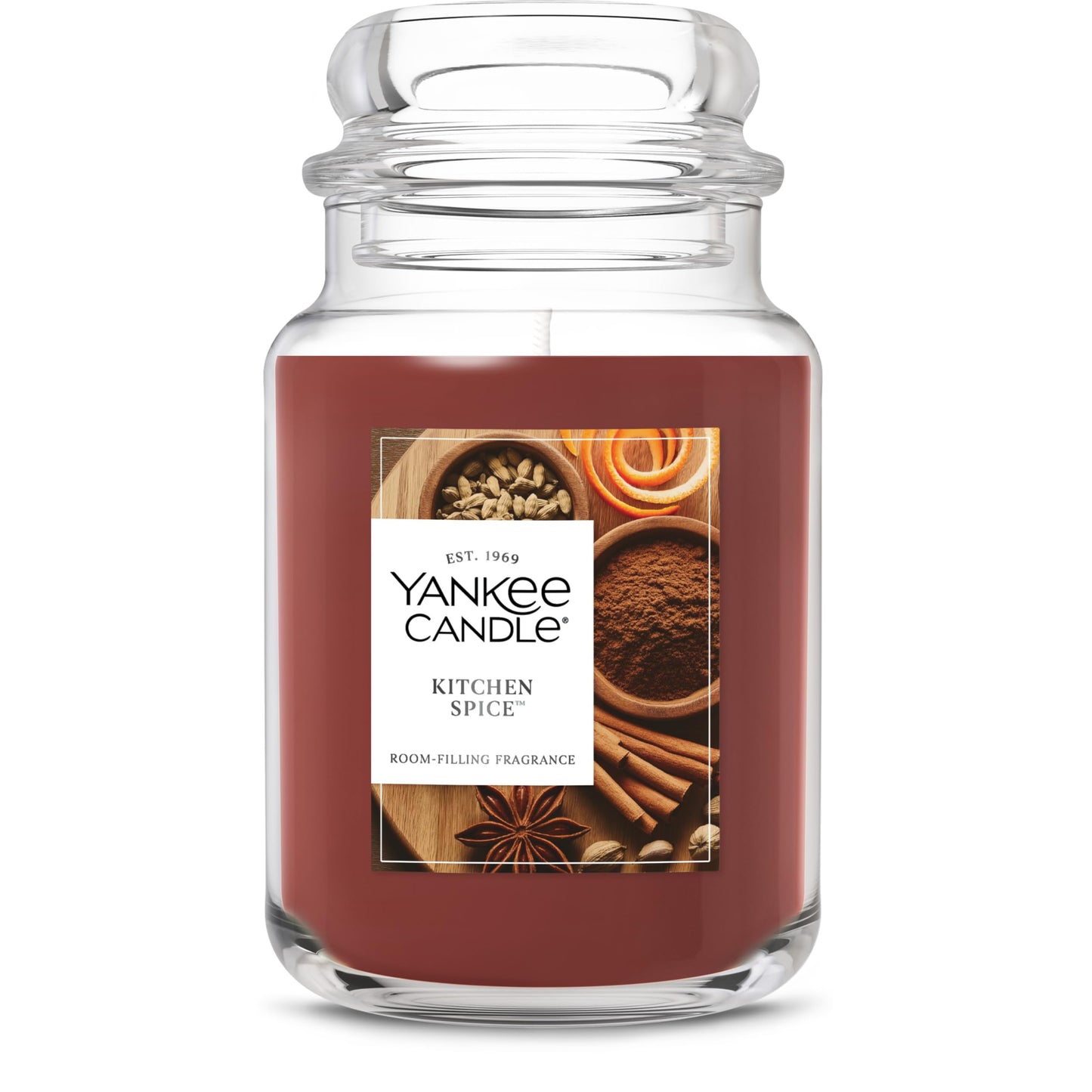 Yankee Candle Kitchen Spice, Scented Candle, 22oz Large Jar with up to 150 Hour Burn Time, Giftable