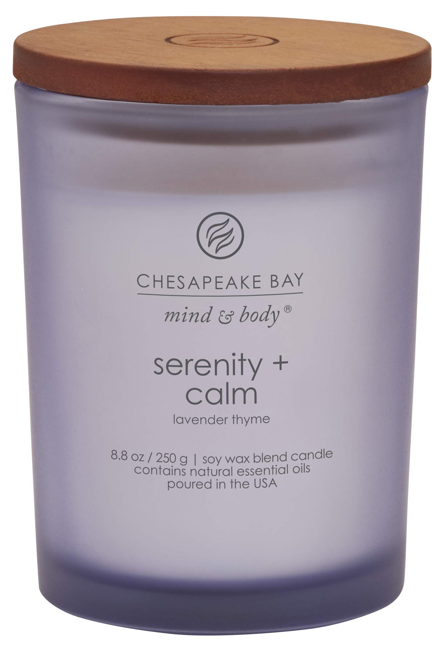 Chesapeake Bay Candle Scented Candles, Serenity + Calm (Lavender Thyme) & Peace + Tranquility (Cashmere Jasmine), Medium (2-Pack)