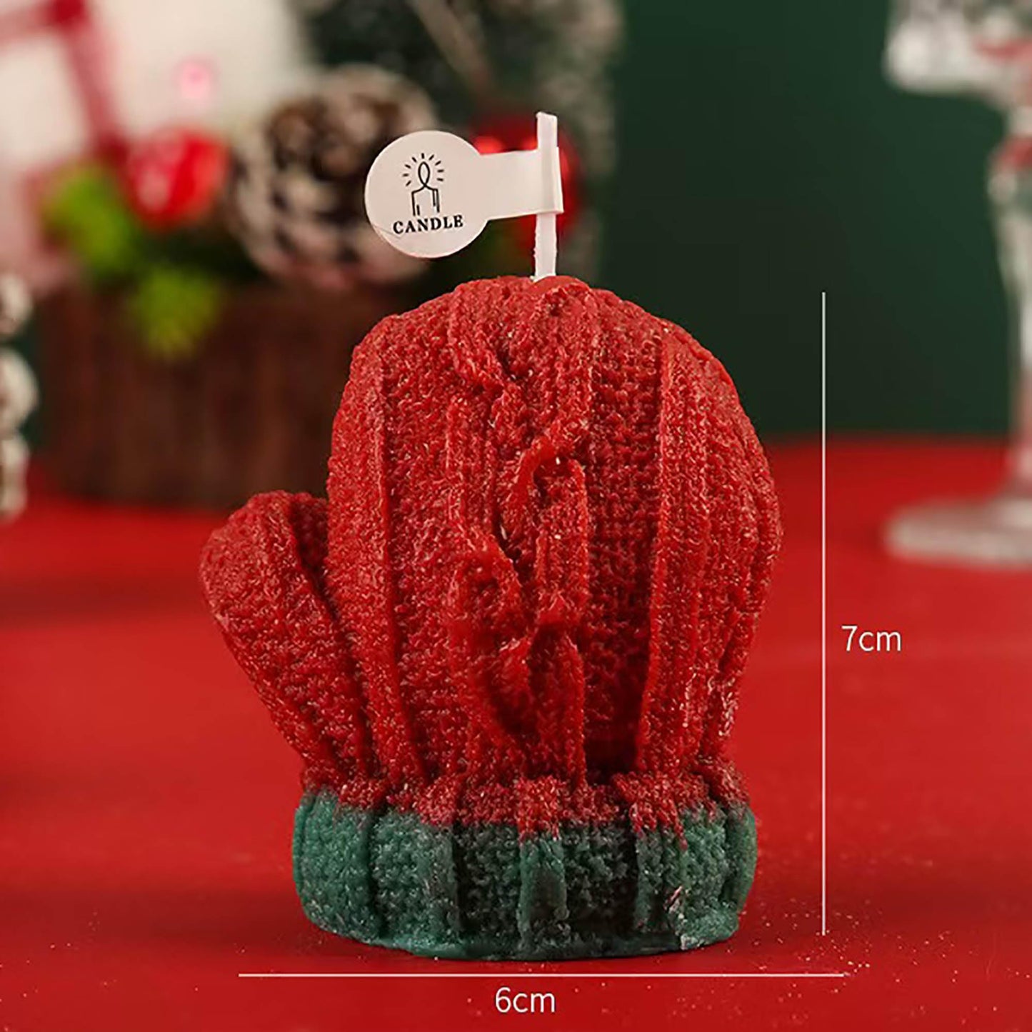 Cooary Christmas Juniper Scented Candle Xmas Tree Glove and Elk Shaped Soy Wax Candles