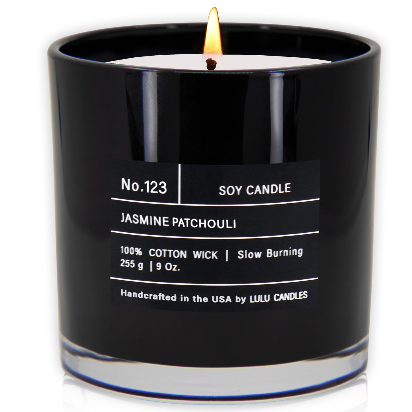 Lulu Candles | Jasmine Patchouli | Smells Floral & Earthy | Luxury Scented Soy Jar Candle | Hand Poured in The USA | Highly Scented Long Lasting (9 Oz.)