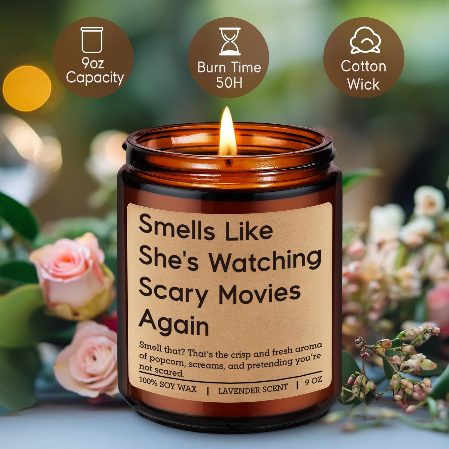Fairy's Gift Candle, Horror Movie Gifts for Women, Halloween Gifts, Spooky Themed Presents, Funny Mothers Day, Scream Stuff, Cool Birthday Presents for Scary Movie Lovers, Horror Fan, GF, Friend, Her
