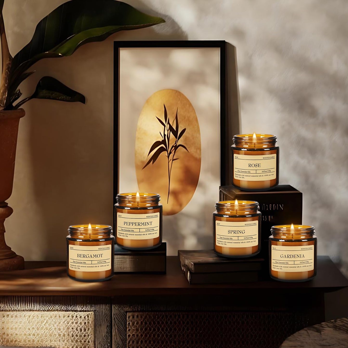 24-Pack 3.05oz Scented Candle Gift Sets - 12 scents Jars Natural Soy Wax for Women, Home Decoration and Elegant Occasions