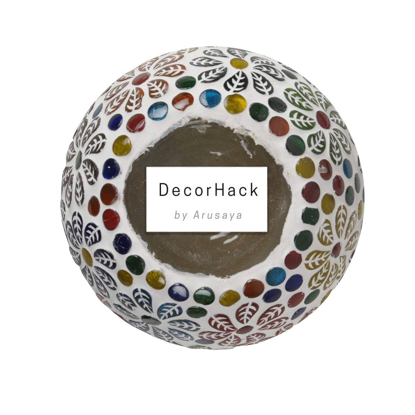 Wedding Parties Lighting Mosaic Glass Votive Halloween Candle Holder Tea Light Candle Holder (4X4.5 Inch)