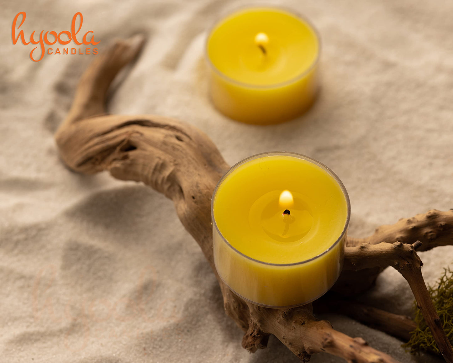 Hyoola Tealight Citronella Candles Outdoor, 8 Hour Burn Time - Indoor and Outdoor Mosquito, Insect and Bug Repellent Citronella Candle, Natural Fresh Scent, Decorative in Clear Cup (Pack of 80)
