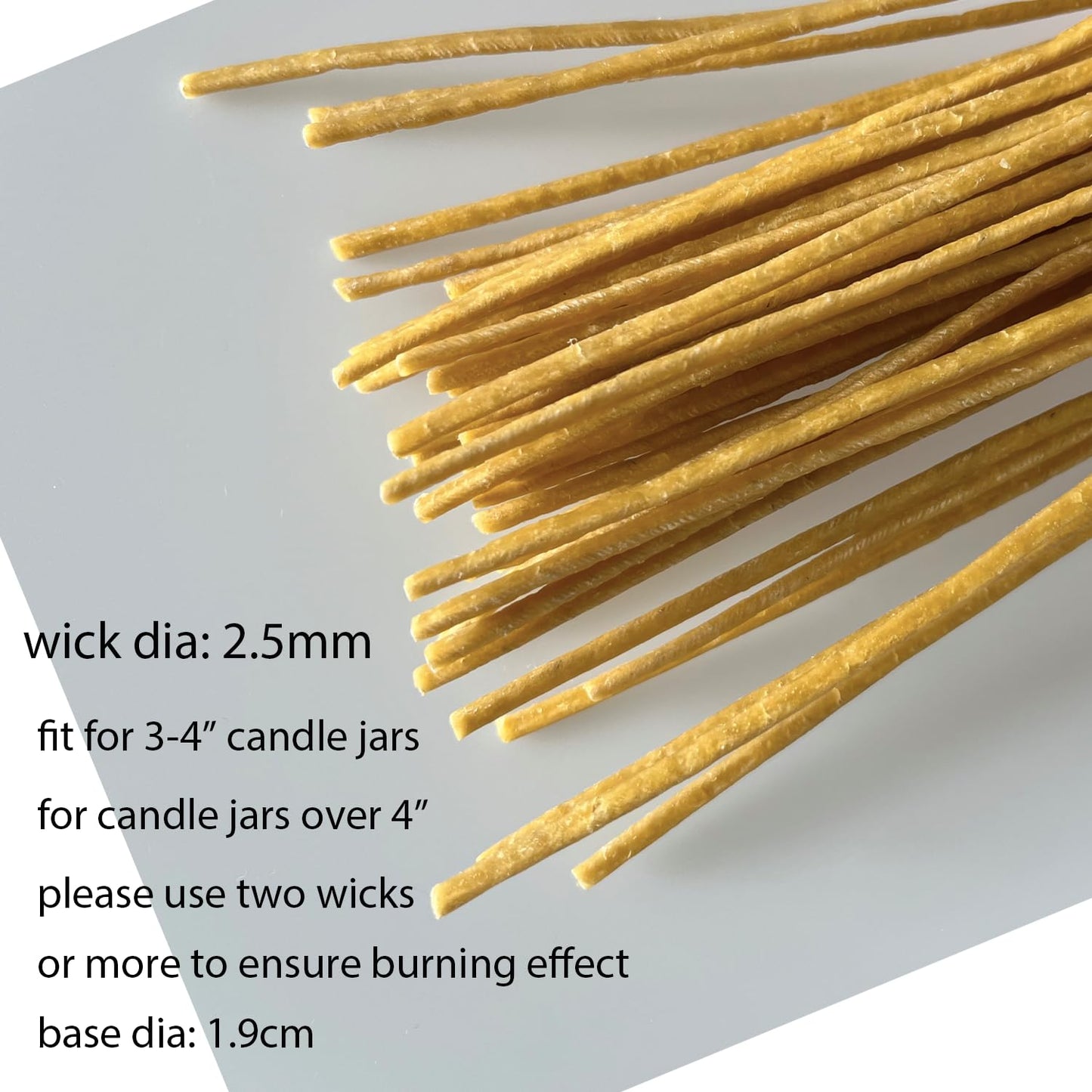 Candle Wicks 100 PCS 8 inch Hemp Candle Wicks 2.5mm Organic Beeswax Candle Wicks for Candle Making Candle Wick for Butter Candle Hemp Candle Wick