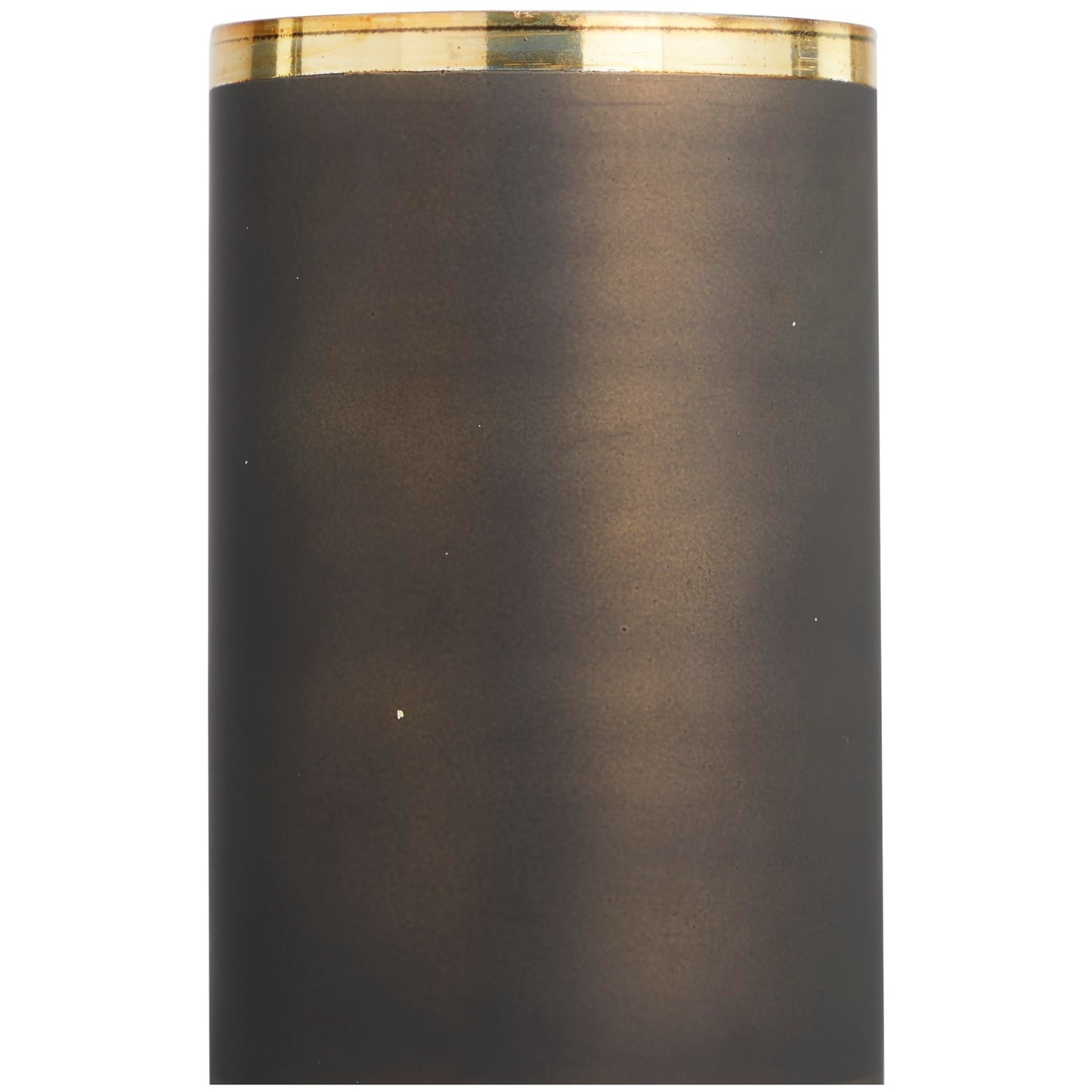 Deco 79 Glass Colorblock Candle Holder with Gold Accents and Textured Silver Base, 6" x 6" x 20", Bronze