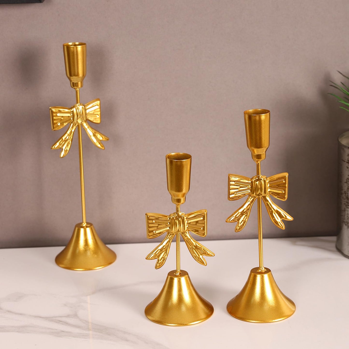 Tapered Holders Metal Iron Holders, Candlestick for Table Decoration, Holiday, Wedding, Housewarming Iron Taper