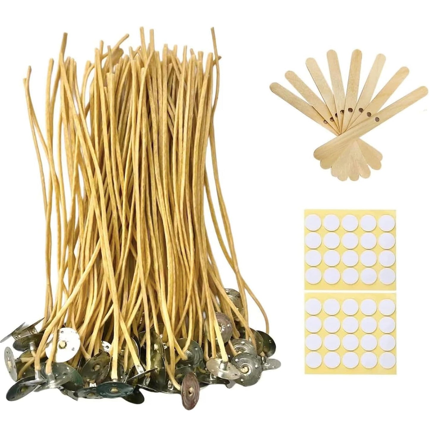 Candle Wicks 200 PCS 8 inch Hemp Candle Wicks 2.5mm Organic Beeswax Candle Wicks for Candle Making Edible Candle Wick for Butter Candle Hemp Candle Wick