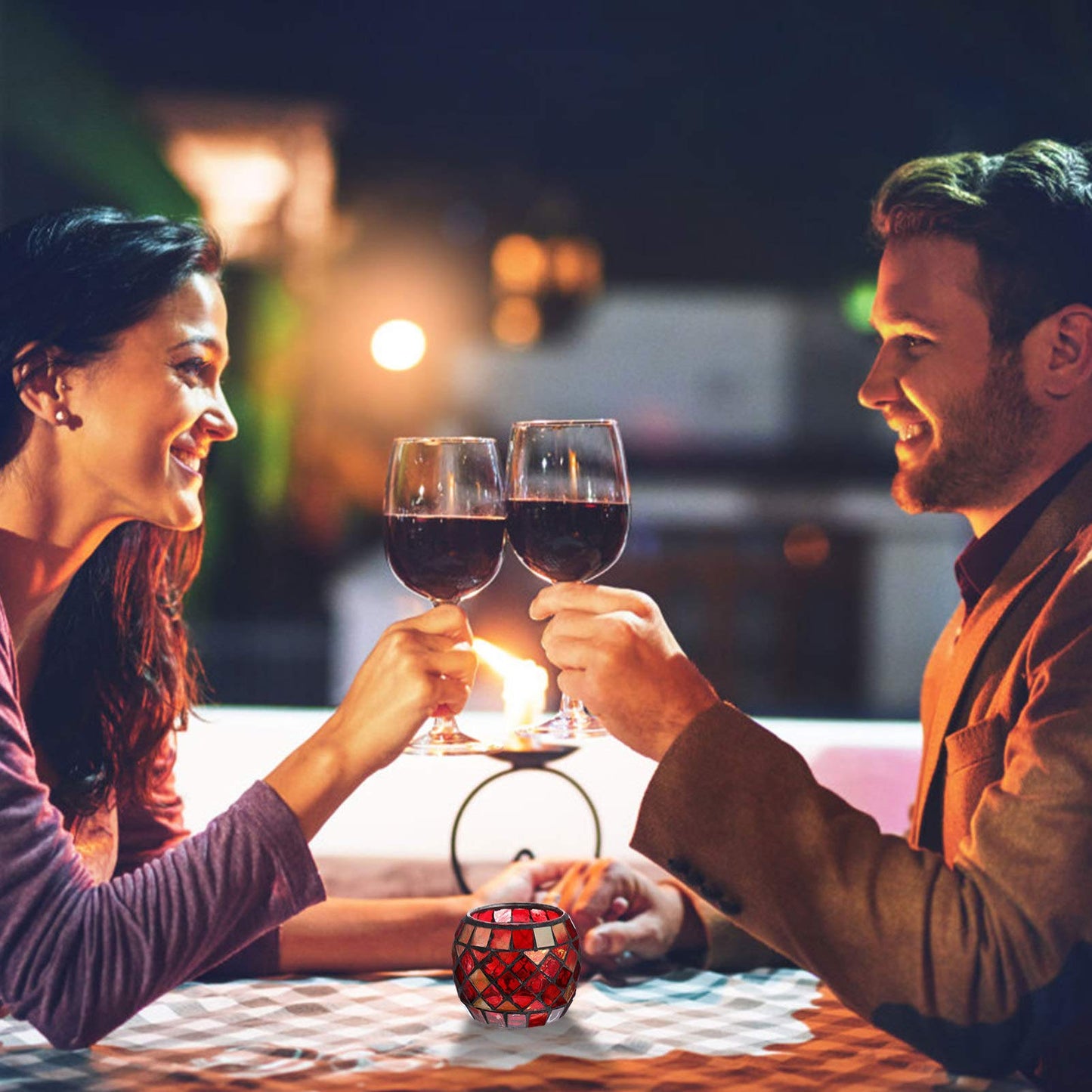 ledmomo European Style Glass Candlestick Ornament Tea Light Holder Romantic Candle Cup for Wedding Home Decor Dinner Party Table Centerpiece