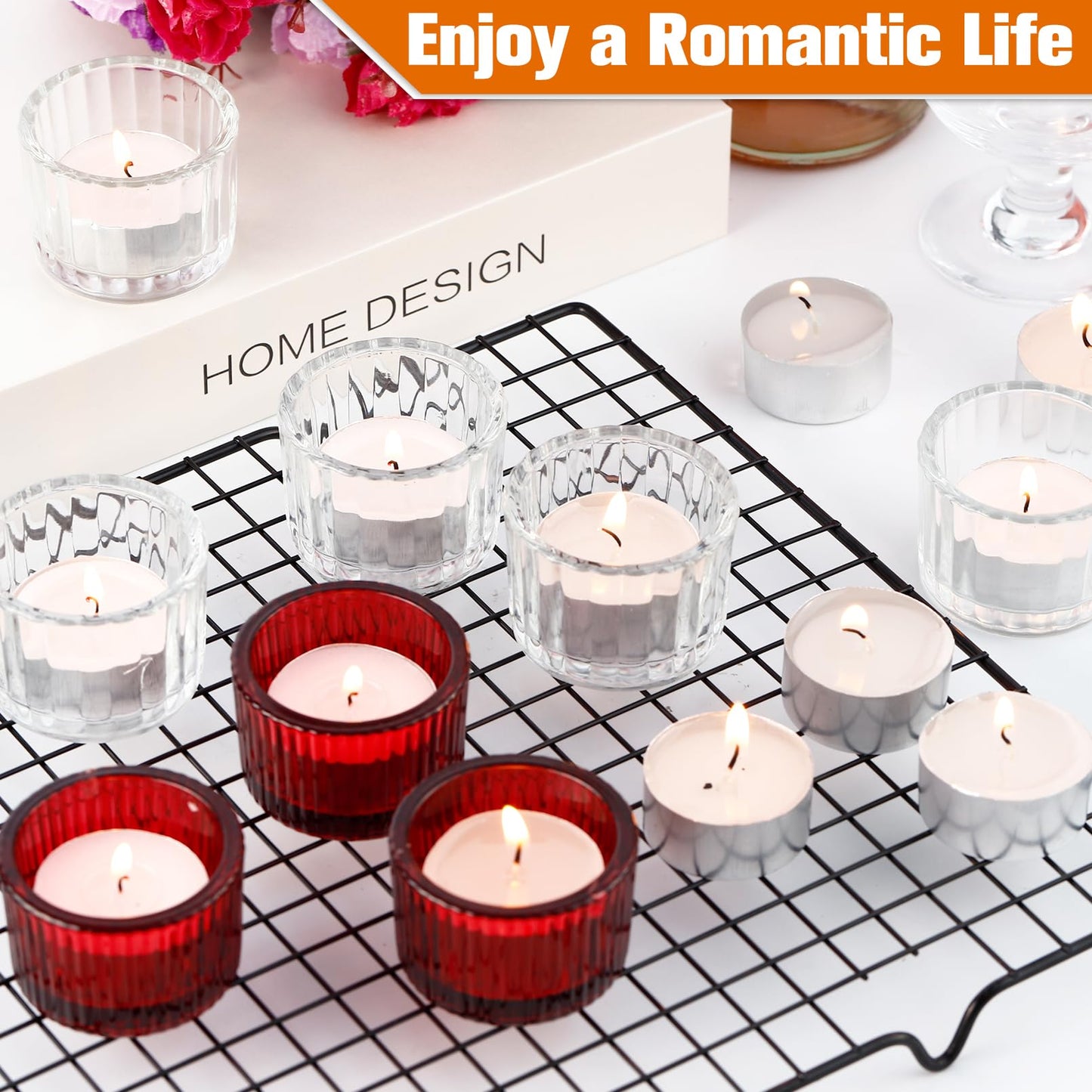 Erinnmy 100 Pack Tea Light Candle,Unscented Tealight Candles,6 Hours Long Burning White Tealights,Tea Candles Bulk Burn Evenly,Small Tea Candle for Emergency Dinner Home Weddings
