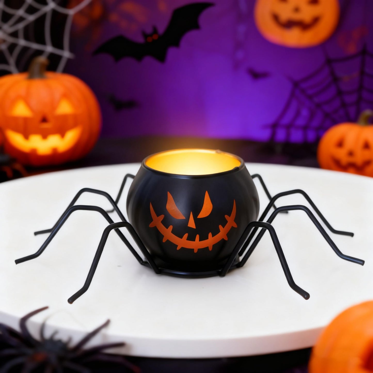 Candle Holders Bulk for Holiday Decor Indoor Outdoor Decorations for Halloween Party Table Kitchen Fireplace Bookshelf Desk Table Seasonal Display