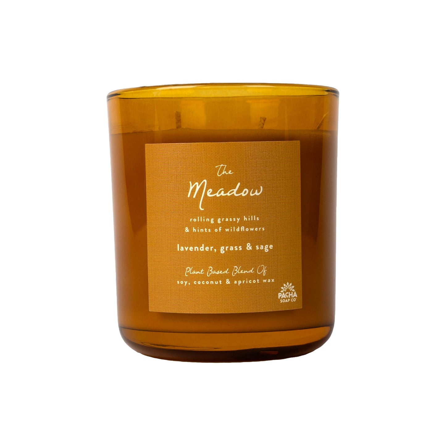 PACHA SOAP Co. Origins & Elements Candle Collection, The Meadow, 12 oz - Scents of Lavender, Grass, and Sage - Clean Burning, Soy, Coconut & Apricot Wax, Lead-Free Wick, Cruelty-Free, Recyclable