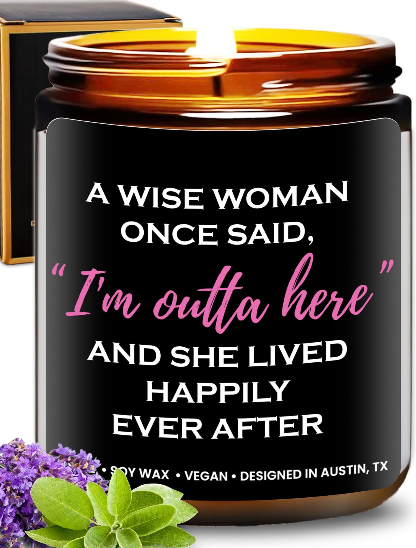 Funny Divorce Candle, Cool Retirement and Divorce Gifts for Women, Best Gift for Women, Unique Farewell Presents for Colleagues Coworker Teacher, Happy Retirement Ideas for Her