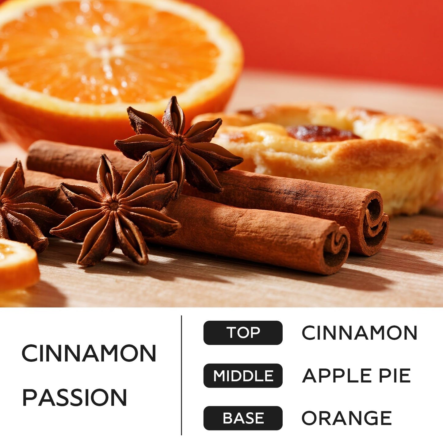 CHILLFLAME Cinnamon Candle, 14.1 oz Fall Candles for Home, 2 Wicks Blended Scents Scented Candles for Women and Men, Birthday Gifts for Women (Cinnamon+Apple Pie+Orange)