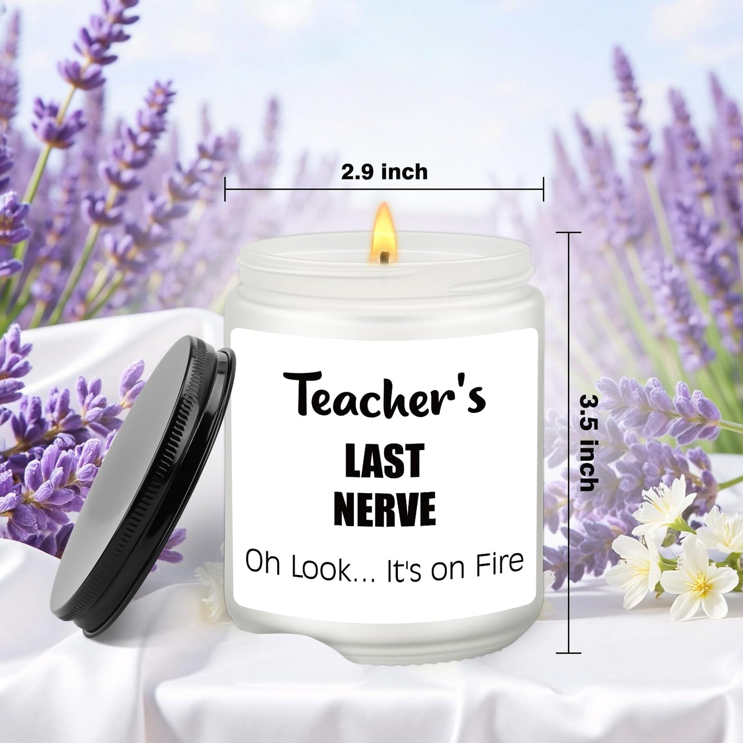 Teacher Appreciation Gifts, Teacher Appreciation Week Thank You Present, Graduation Gifts, Teacher's Last Nerve Lavender Scented Candle, Teacher Holiday Christmas Thanksgiving Present from Students