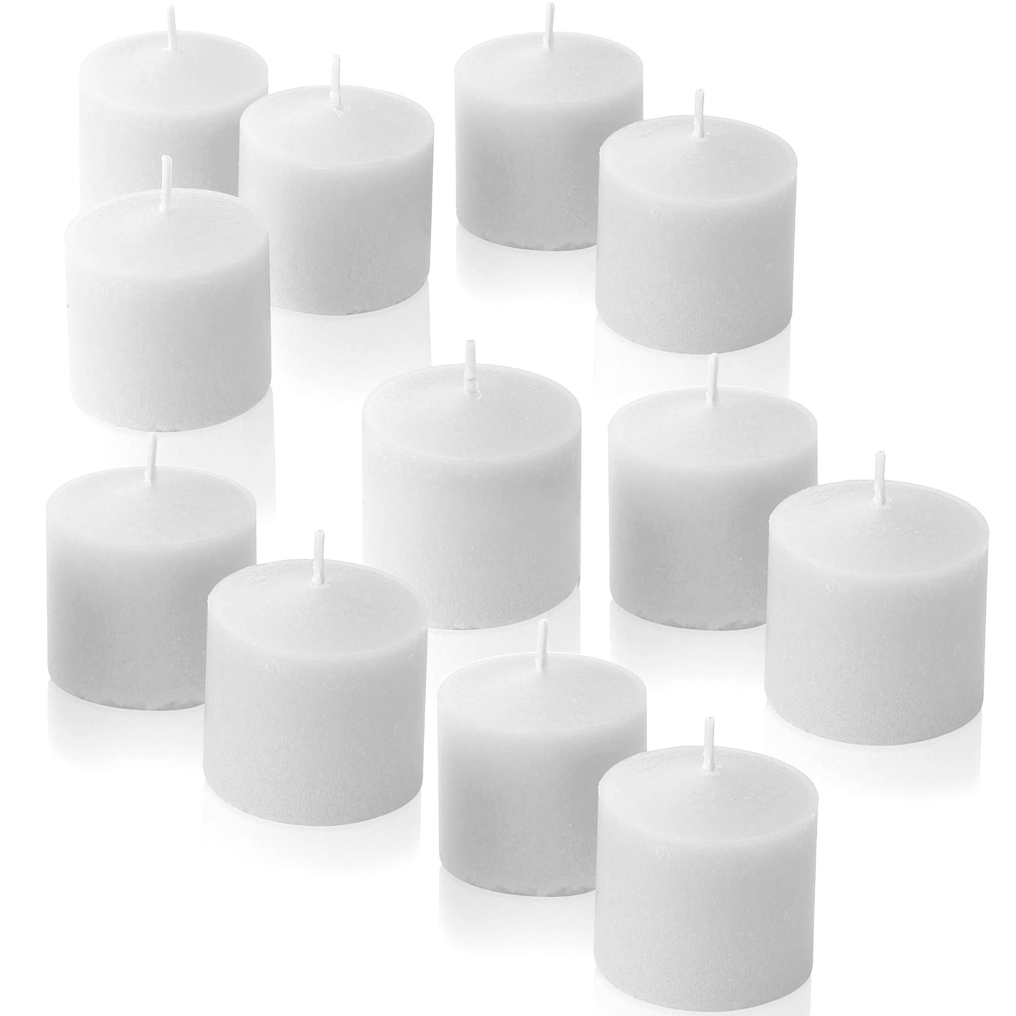 White Jasmine Scented Votive Candles, Set of 12-1.25" Wax Candles for Home, Scented 10 Hour Burn Time - Aromatherapy, Spa Ambiance, Table Centerpieces & Home Décor